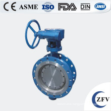 Two way triple offset butterfly valve